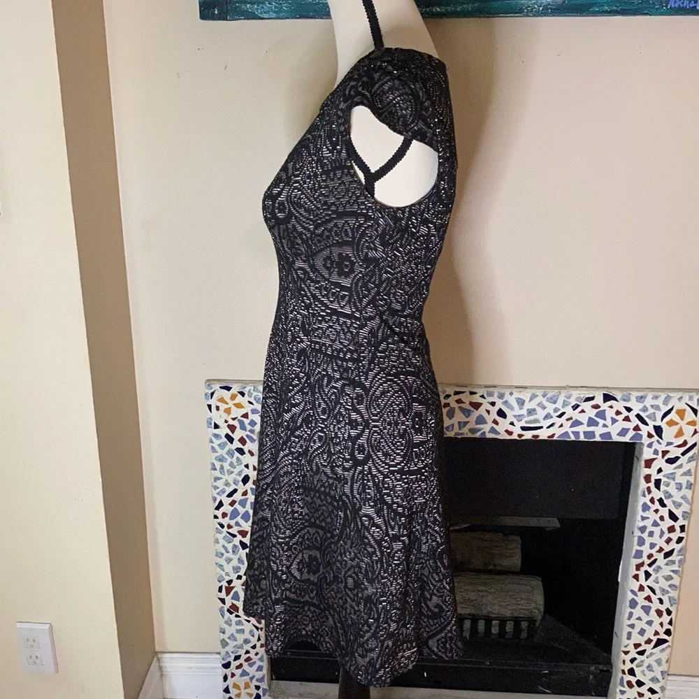 RD Style Black Patterned Dress - Picture 3 of 13